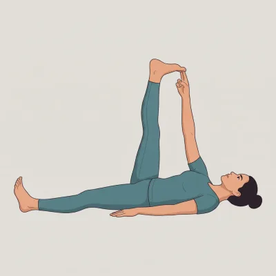 누워서 엄지발가락 잡는 자세 (Supta Padangusthasana)