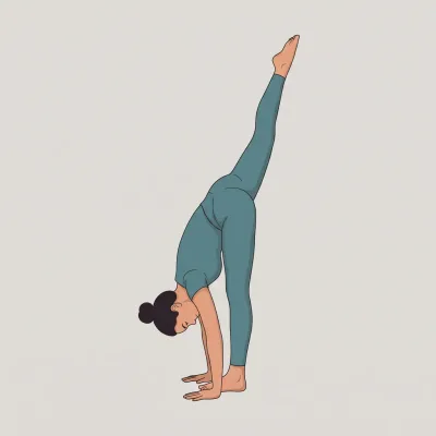 서서 다리 찢기 자세 (Urdhva Prasarita Eka Padasana)