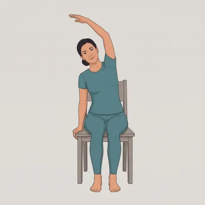 Seated Side Bend (chair yoga)