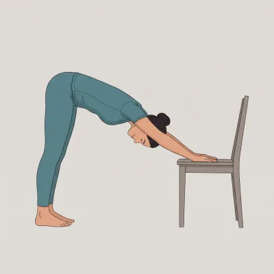 Chair-Supported Down Dog (chair yoga)