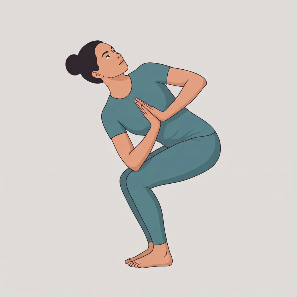 Revolved Chair (Parivrtta Utkatasana) yoga pose