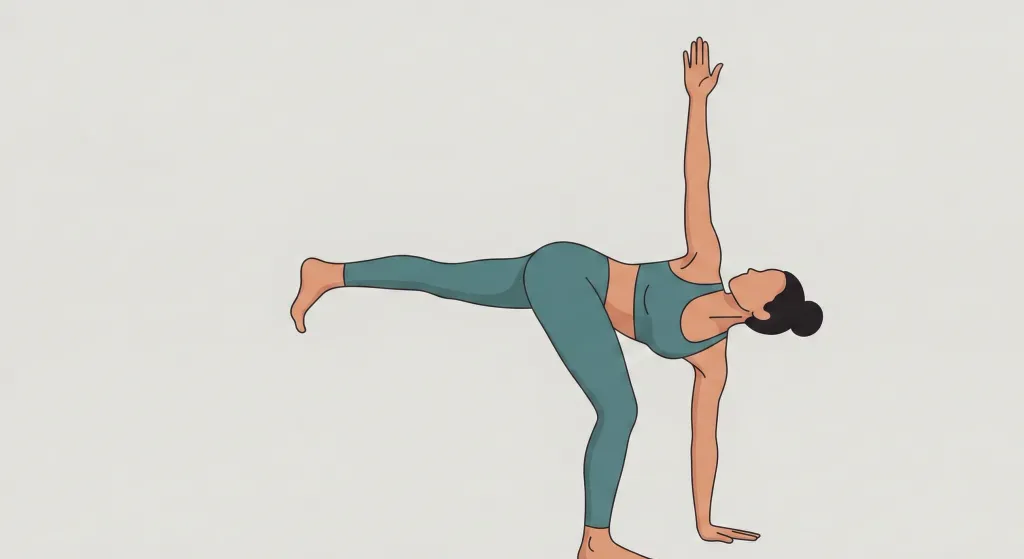 ねじった半月のポーズ (Parivrtta Ardha Chandrasana)