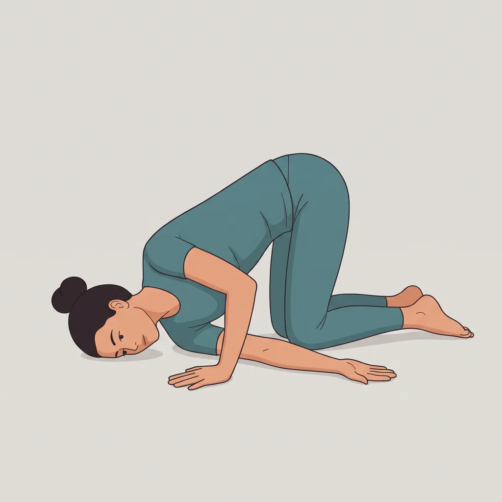 Thread the Needle (Parsva Balasana) yoga pose