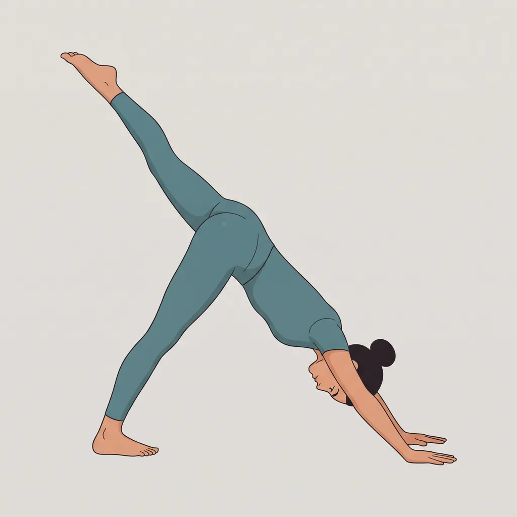 Three-Legged Dog (Eka Pada Adho Mukha Svanasana) yoga pose